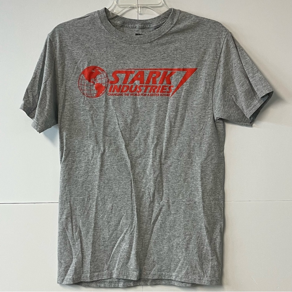 Men’s Marvel Stark Industries Gray T-Shirt. Size Small.